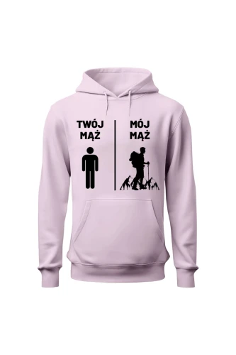 Bluza damska z kapturem Twój mąż Mój mąż