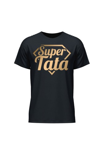 Koszulka męska Super Tata - czarna