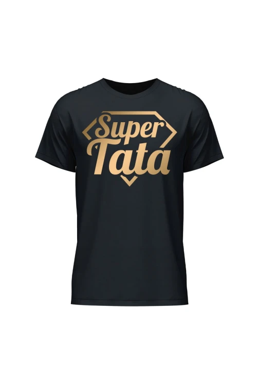 Koszulka męska Super Tata - czarna