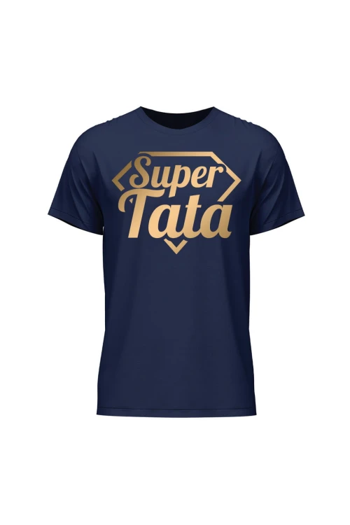 Koszulka męska Super Tata - granatowa
