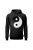 Bluza damska z kapturem Symbol Yin Yang - czarna