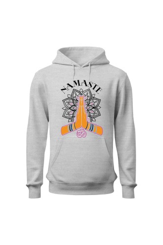 Bluza damska z kapturem Namaste - szara