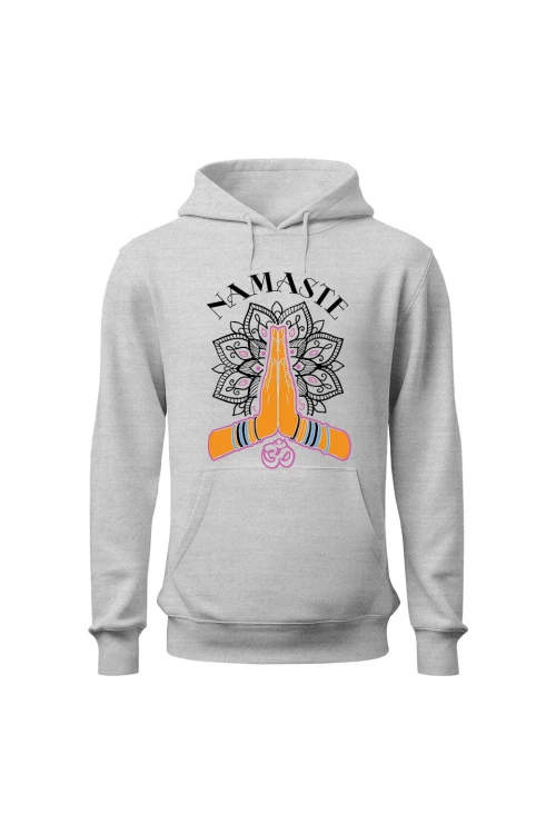 Bluza damska z kapturem Namaste - szara