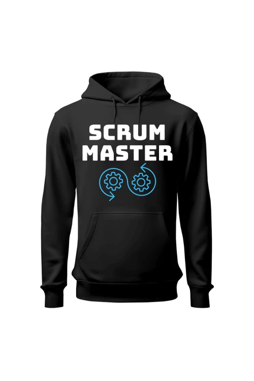 Bluza damska z kapturem Scrum master - czarna