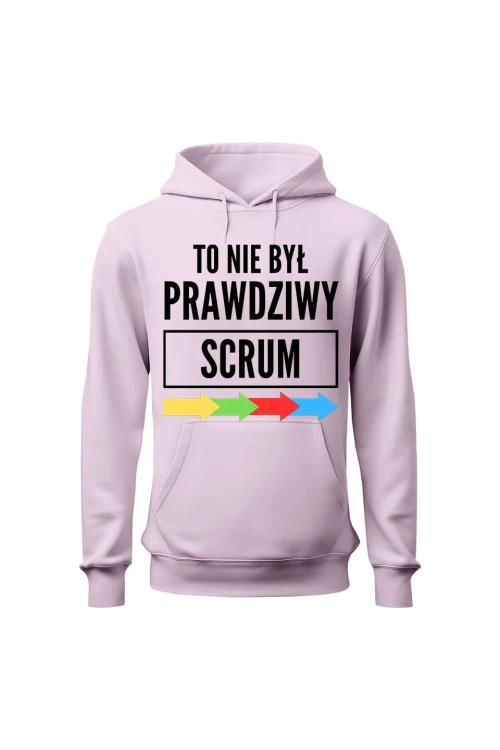Bluza damska z kapturem To nie był prawdziwy scrum - różowa