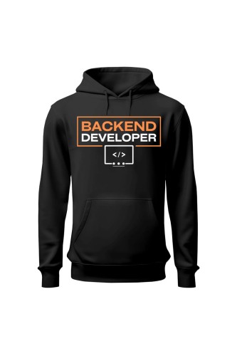 Bluza damska z kapturem Backend developer - czarna