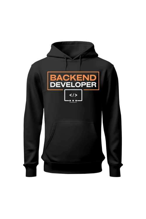 Bluza damska z kapturem Backend developer - czarna