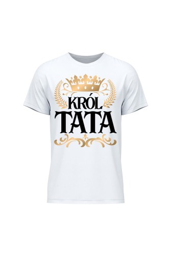 Koszulka męska Król Tata - biała