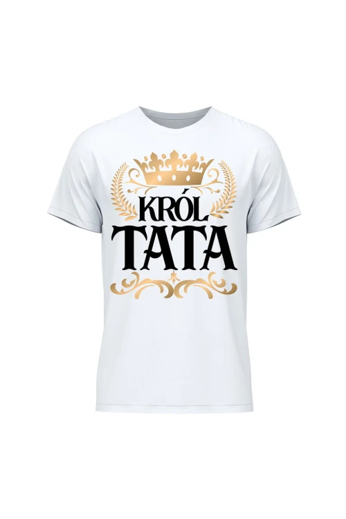 Koszulka męska Król Tata - biała