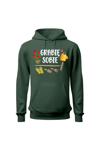 Bluza damska z kapturem Grabie sobie - zielona