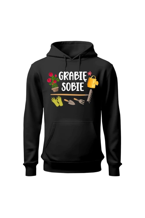 Bluza damska z kapturem Grabie sobie - czarna