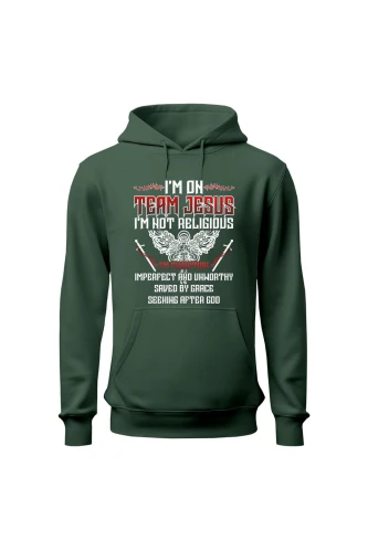 Bluza damska z kapturem I'm on team Jesus