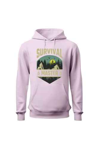 Bluza damska z kapturem Survival Master - różowa