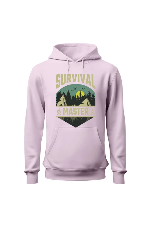 Bluza damska z kapturem Survival Master - różowa