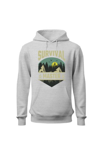 Bluza damska z kapturem Survival Master - szara