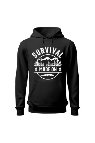 Bluza damska z kapturem Survival mode on - czarna