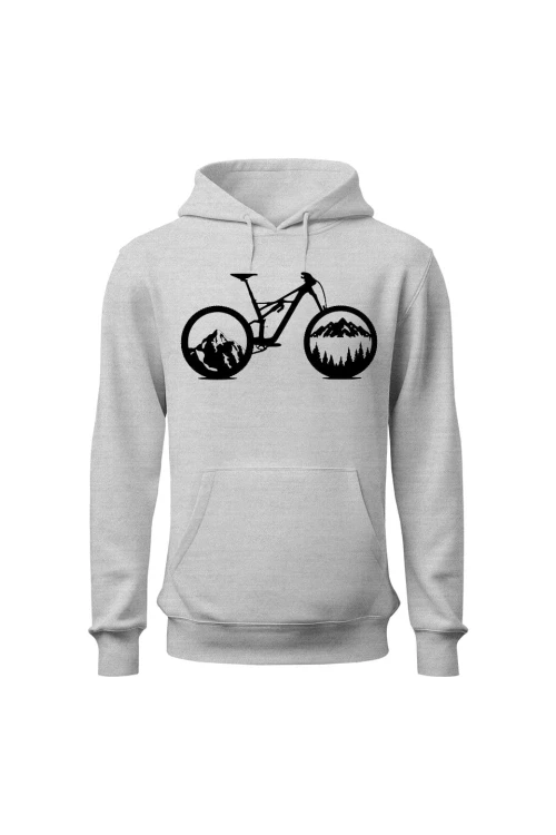 Bluza damska z kapturem Mountain bike enduro downhill - szara