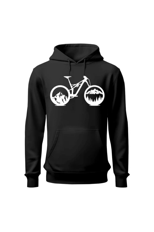 Bluza damska z kapturem Mountain bike enduro downhill - czarna