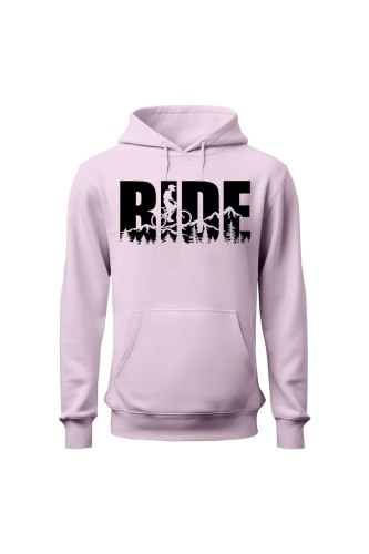 Bluza damska z  kapturem Ride MTB - różowa