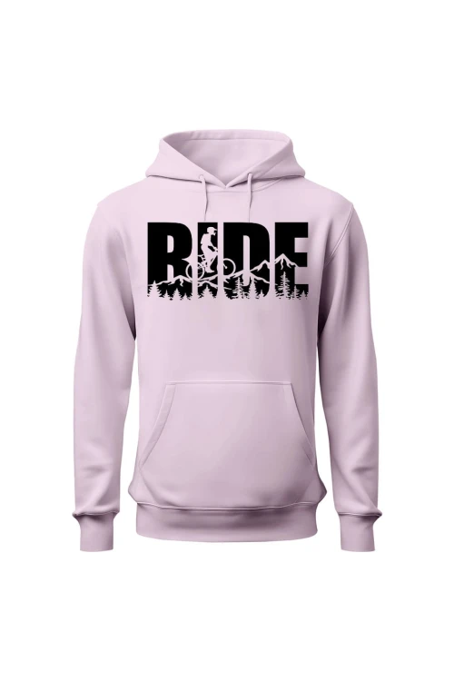 Bluza damska z  kapturem Ride MTB - różowa