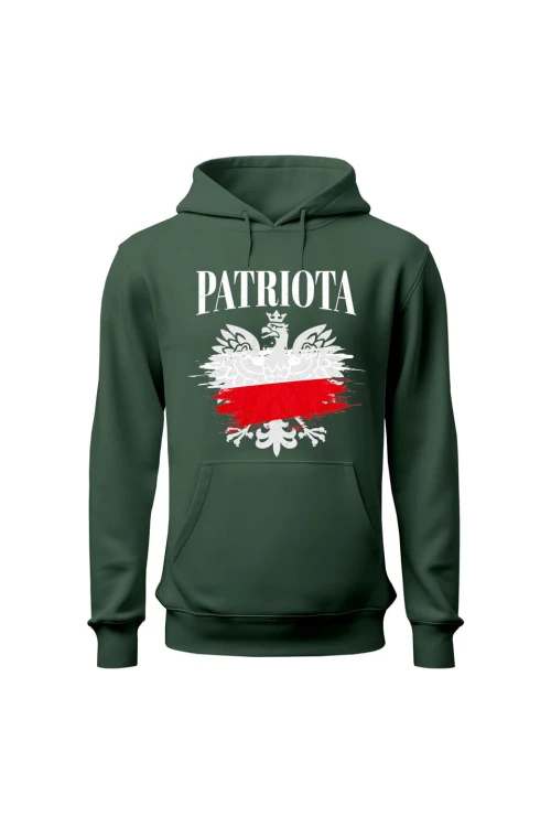 Bluza damska z  kapturem Patriota - zielona