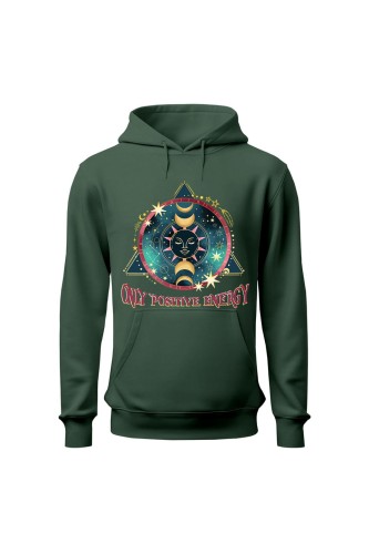 Bluza damska z  kapturem Stay Wild Moon Child - zielona