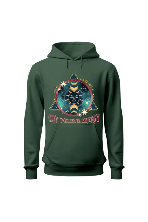Bluza damska z  kapturem Stay Wild Moon Child - zielona