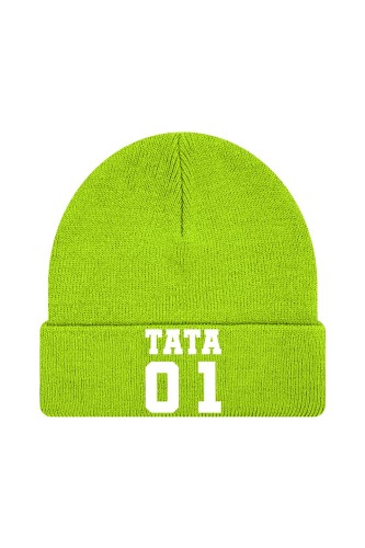 Czapka zimowa TATA 01 - limonka