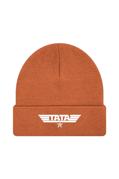 Czapka zimowa Tata Militarny Styl - pomarańczowa