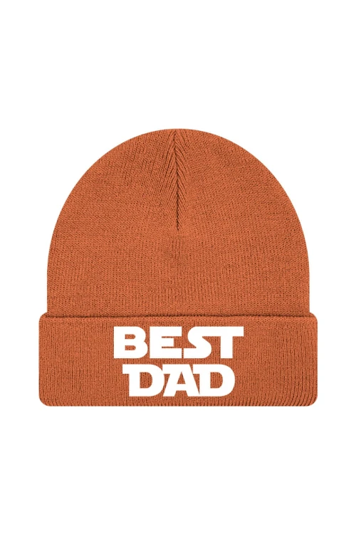 Czapka zimowa Best Dad - pomarańczowa