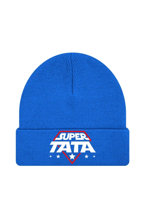 Czapka zimowa SUPER gwiezdny TATA - niebieska