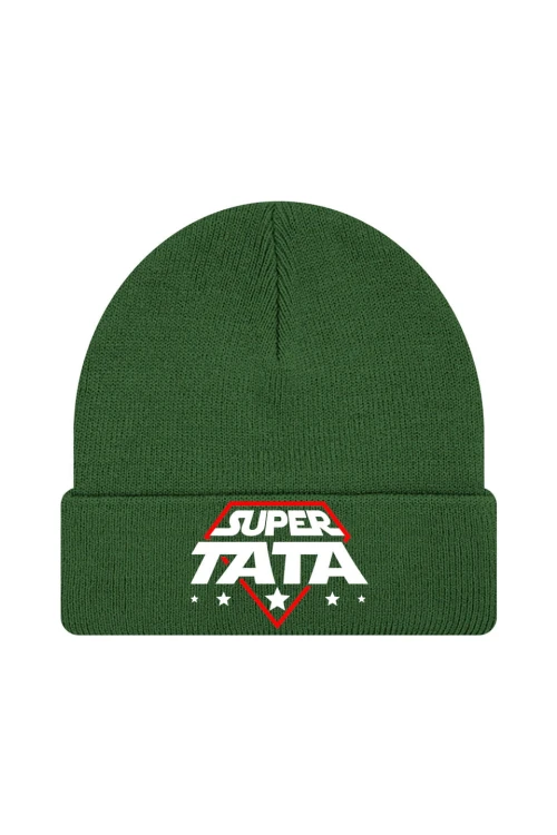 Czapka zimowa SUPER gwiezdny TATA - ciemnozielona