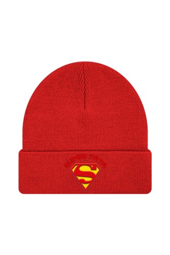 Czapka zimowa Supermana - Super Tata - czerwona