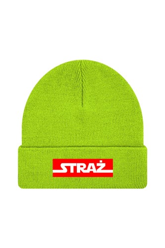 Czapka zimowa STRAŻ - limonka