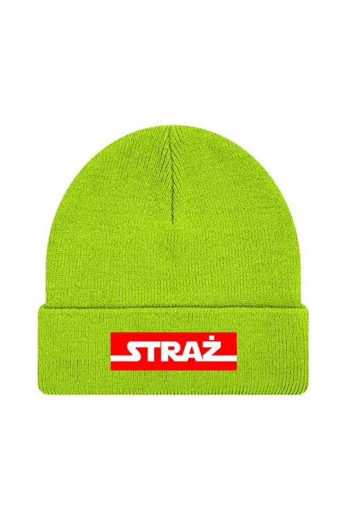 Czapka zimowa STRAŻ - limonka