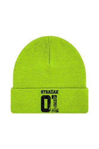 Czapka zimowa Strażak 01 - limonka
