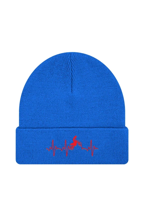 Czapka zimowa Motocross heartbeat - niebieska