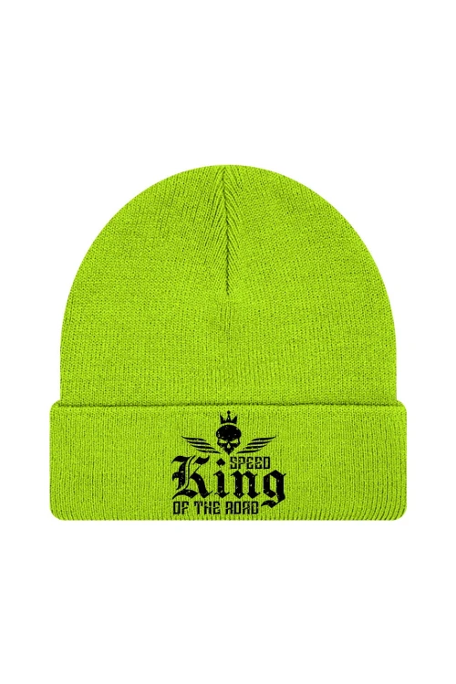 Czapka zimowa Speed king of the road - limonka