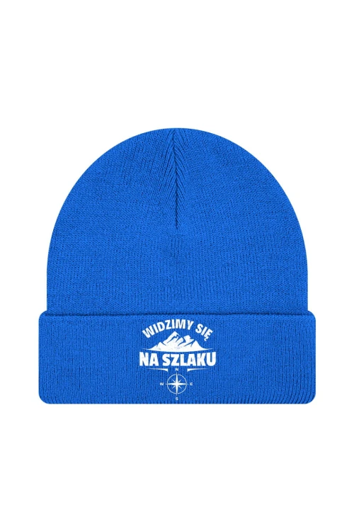Czapka zimowa Widzimy się na szlaku - niebieska