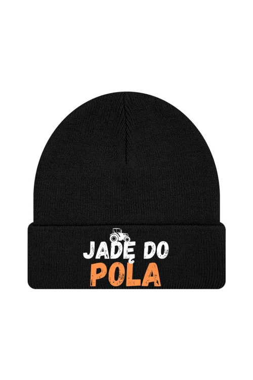 Czapka zimowa Jadę do pola - czarna
