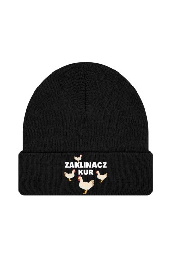 Czapka zimowa Zaklinacz kur - czarna