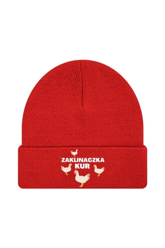 Czapka zimowa Zaklinaczka kur - czerwona