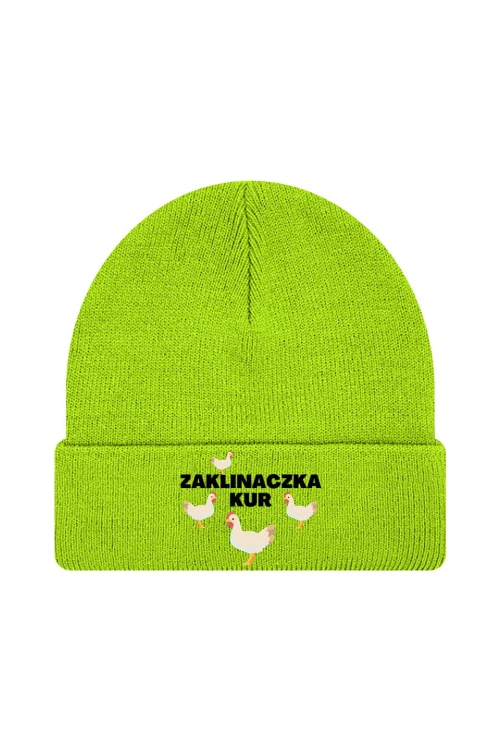 Czapka zimowa Zaklinaczka kur - limonka