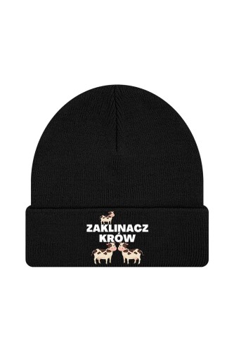 Czapka zimowa Zaklinacz krów - czarna