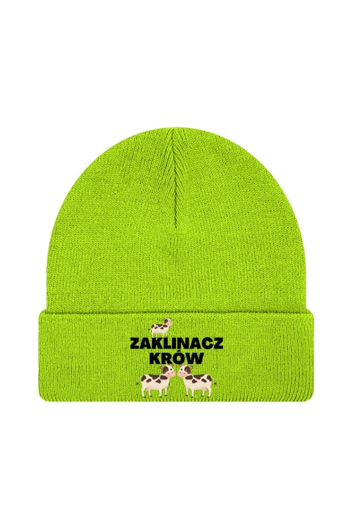 Czapka zimowa Zaklinacz krów - limonka