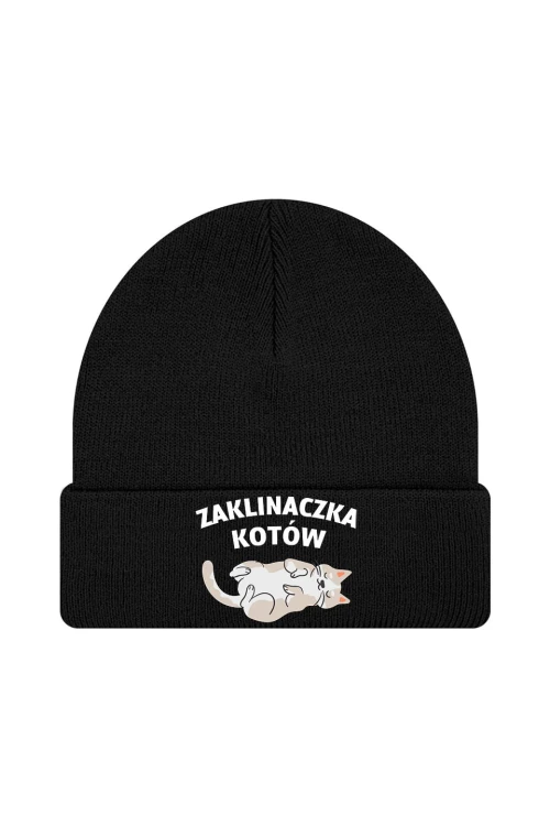 Czapka zimowa Zaklinaczka kotów - czarna