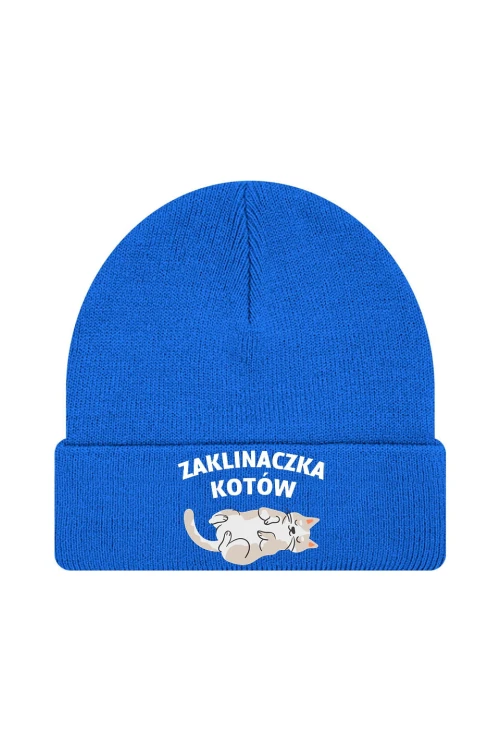 Czapka zimowa Zaklinaczka kotów - niebieska