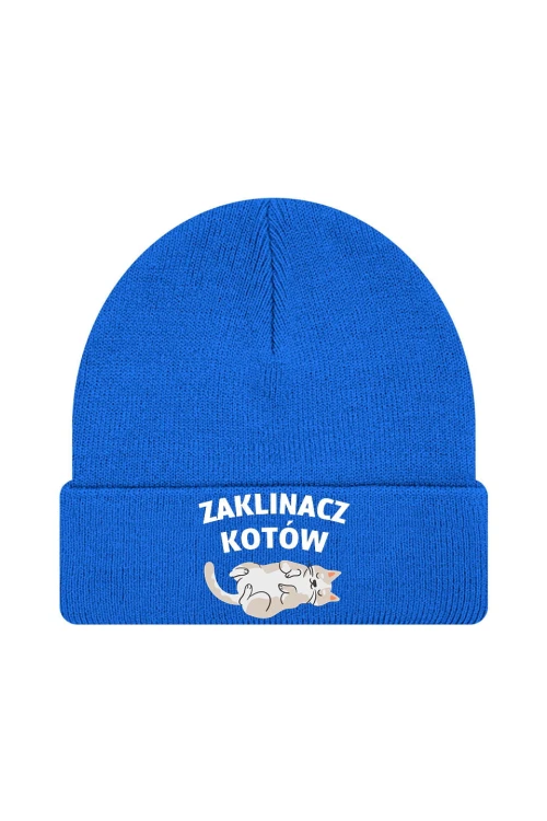 Czapka zimowa Zaklinacz kotów - niebieska