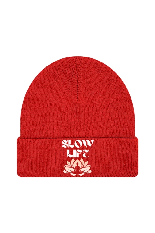 Czapka zimowa Slow life - czerwona