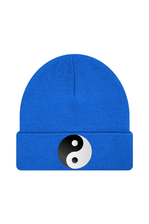 Czapka zimowa Symbol Yin Yang - niebieska